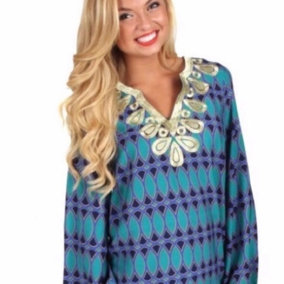 🌸SOLD🌸MUDPIE Corrine Dress / Tunic Cranberry M - Picture 6 of 10